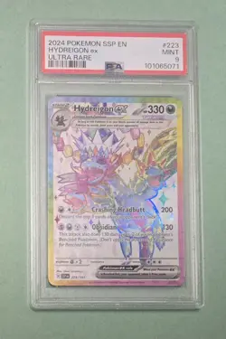 2024 Pokemon - HYDREIGON EX - Surging Sparks Ultra Rare Holo 223/191 - PSA 9 - Image 1