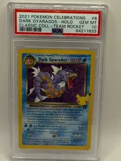 DARK GYRADOS CELEBRATIONS 2021 POKEMON SWORD & SHIELD CLASSIC COLLECTION PSA 10 - Image 1