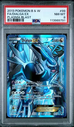 2013 POKEMON PLASMA BLAST DIALGA EX #99 ULTRA RARE PSA 8 RARE - Image 1