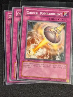 Yugioh - 3x Orbital Bombardment POTD-EN053 1st Edition Common NM - Image 1