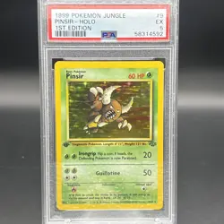 Pinsir 9/64 1st Edition PSA 5 Holo 1999 Jungle Pokemon Card - Image 1