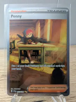 Penny 252/198 Holo Shiny Pokemon TCG Card Scarlet Violet 2023 NEAR MINT - Image 1