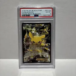 2016 XY Black Star FA/Pikachu Ex-Promo Card Red Blue Collar, PSA 6 - Image 1