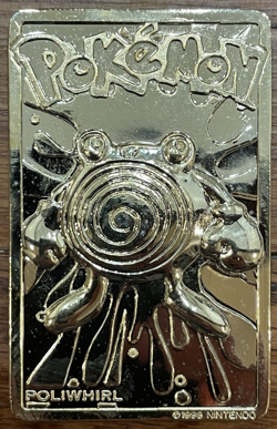 POKEMON Poliwhirl #61 23k Gold Plated Card Vintage 1999 Burger King Promo COA - Image 1