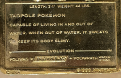 POKEMON Poliwhirl #61 23k Gold Plated Card Vintage 1999 Burger King Promo COA - Image 4
