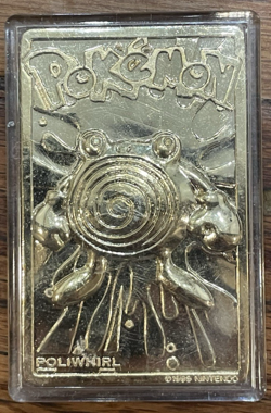 POKEMON Poliwhirl #61 23k Gold Plated Card Vintage 1999 Burger King Promo COA - Image 5