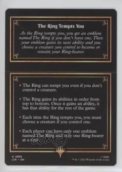 The Ring (Emblem) Magic: Tales of Middle Earth Lord of the s LTR Tokens #0013 - Image 2