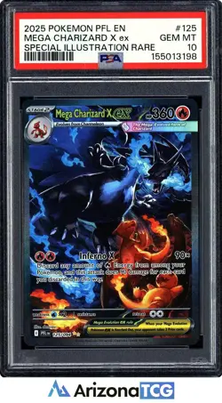 Pokemon 2025 Mega Charizard X ex 125/094 SIR Phantasmal Flames GEM MINT PSA 10 - Image 1