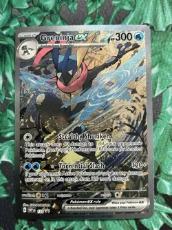 Greninja ex SVP 132 Scarlet & Violet Full Art Black Star Promo Pokemon Card - Image 1