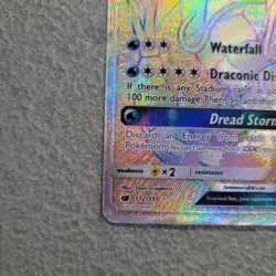 Gyarados GX Pokemon card (secret rare 112/111) lightly played condition - Image 2