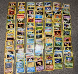 Vintage WOTC Pokemon Non Holo Lot Rare Base Fossil Jungle 100+ Card Lot - Image 1
