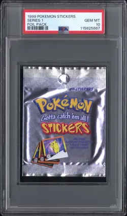 PSA 10 GEM MINT - 1999 Artbox Pokemon STICKERS Booster Pack Graded - Image 1