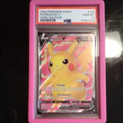 Pokemon Pikachu V Full Art- PSA 10 - GEM MT - Vivid Voltage (170/185) - Image 1