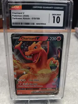 Charizard V Pokemon 2020 Darkness Ablaze 019/189 Holo CGC Graded 10 - Image 1