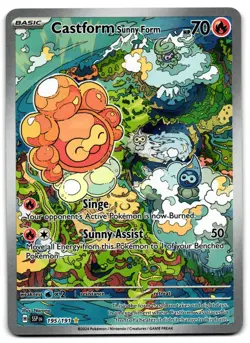 Castform Sunny Form 195/191 - 🌊 Surging Sparks Pokemon TCG 🖤 - LP - Image 1