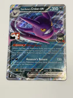 Team Rocket's Crobat Ex Prize Pack Series 8 Play! Stamp Pokemon NM - Image 1