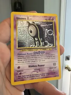 Unown [A] 14/75 Neo Discovery Holo Pokemon TCG MP - Image 3