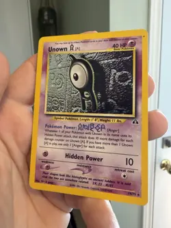 Unown [A] 14/75 Neo Discovery Holo Pokemon TCG MP - Image 4