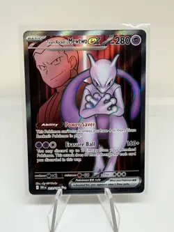 Team Rocket's Mewtwo ex 213/182 Ultra Rare Destined Rivals Pokemon - Image 1
