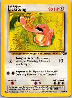 Lickitung 38/64 Uncommon Jungle Pokemon Near Mint - Image 1