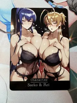Saeko & Rei High School Of The Dead Goddess Story Waifu Anime Custom Card - Image 1