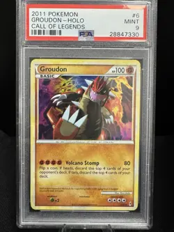 2011 Pokemon Groudon Call of Legends 6/95 Holo Rare PSA 9 - Image 1