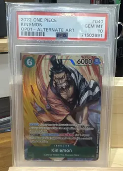 ✅2022 ONE PIECE OP01-ROMANCE DAWN ALTERNATE ART-ERRATA #040 KIN'EMON PSA 10 - Image 1