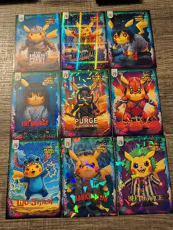 Pokemon Pikachu Cosplay FE Holiday Box Hits. Non Tcg Fan Art Cards. Lot# (8) - Image 1