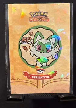 Rare Full Art Pokemon Cafe Mix Card Database Sprigatito Cute Art Low Pop (a) - Image 1