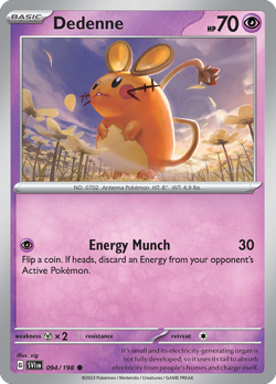 Dedenne 94/198 Common | Scarlet & Violet | Pokemon Card - Image 1