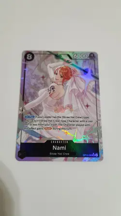 Nami One Piece OP15-086 Alternate Art Wedding Card - Image 1