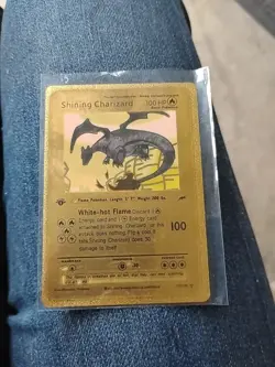 Shining Charizard 107/105 Gold 1st edition ULTRA rare pokemon card - Image 1