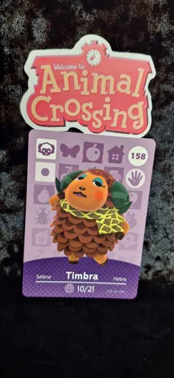 Animal Crossing Nintendo Amiibo Card Timbra #158 Regular Card Stock Authentic - Image 1