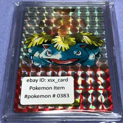 Pokemon Card - 1996 Bandai Carddass - No.003 Venusaur - Red Prism Holo -#0383 - Image 1