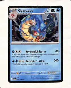 Gyarados Cosmos Holo 043/193 Pokemon Card 2023 Paldea Evolved - Image 1