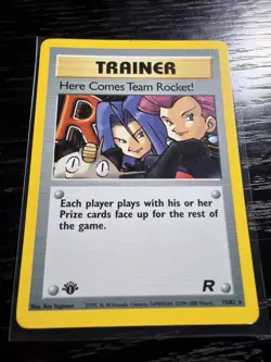 1st Edition Trainer Card Here Comes Team Rocket 15/82 Holo - LP - Image 2