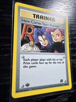 1st Edition Trainer Card Here Comes Team Rocket 15/82 Holo - LP - Image 3