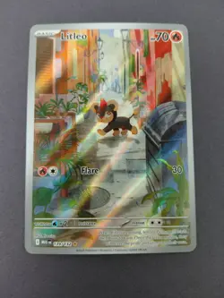 Pokemon TCG Litleo 139/132 Me01: Mega Evolution Basic 70HP Rare Holo Card B - Image 1