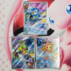Piplup 042 + Chimchar 041 + Turtwig 040 - First Partner Pokemon Cards - #L675 - Image 1