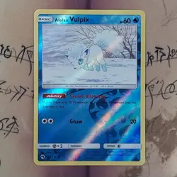 Alolan Vulpix 53/214 Lost Thunder Reverse Holo NM Pokemon Card English - Image 1