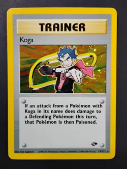Koga 19/132 Gym Challenge Holo Rare LP Vintage Trainer Pokemon Card 2000 - Image 1