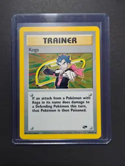 Koga 19/132 Gym Challenge Holo Rare LP Vintage Trainer Pokemon Card 2000 - Image 3