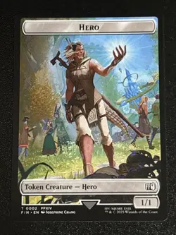 MTG Final Fantasy Hero/Knight Double-Sided Token 0002/0010 NM - Image 1