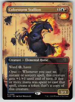 Colorstorm Stallion (Borderless) Rare Secrets of Strixhaven 299 MTG NM 2026 - Image 1