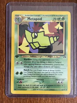 [NM] 2001 Pokemon Neo Discovery Metapod 1st Edition #42/75 Uncommon - Image 1