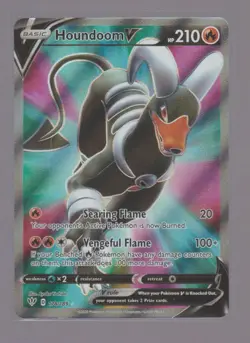 HOUNDOOM V 178/189 ULTRA RARE DARKNESS ABLAZE POKEMON HOLO NEAR MINT - Image 1