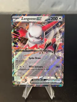 Pokemon TCG Zangoose Ex 167/217 Ascended Heroes Double Rare NM Card - Image 1