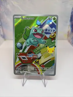 Pokemon Bulbasaur 037 First Partner Illustration Full Art Holo Promo - Image 1