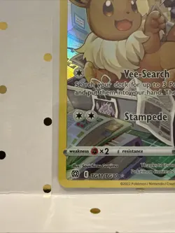 Pokemon TCG Eevee Brilliant Stars Trainer Gallery TG11/TG30 Ultra Rare Full Art - Image 3