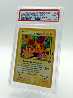 Pokemon TCG - Birthday Pikachu 24 Celebrations Holo PSA 9 2021 - Image 1